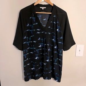 Calvin Klein Jeans Blue & Black Blouse, Size XL